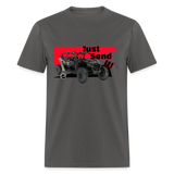 Just Send It SxS Custom Graphic Tee; RZR, Talon, KRX, Can-am, - charcoal