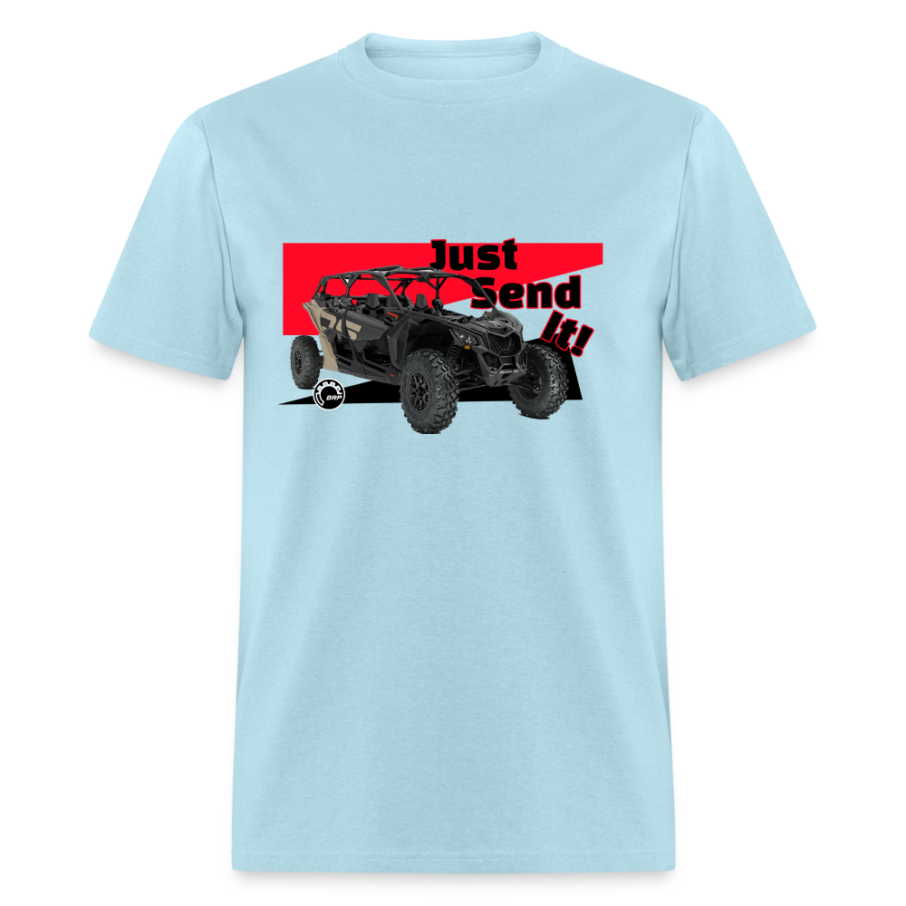 Just Send It SxS Custom Graphic Tee; RZR, Talon, KRX, Can-am, - powder blue