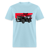 Just Send It SxS Custom Graphic Tee; RZR, Talon, KRX, Can-am, - powder blue