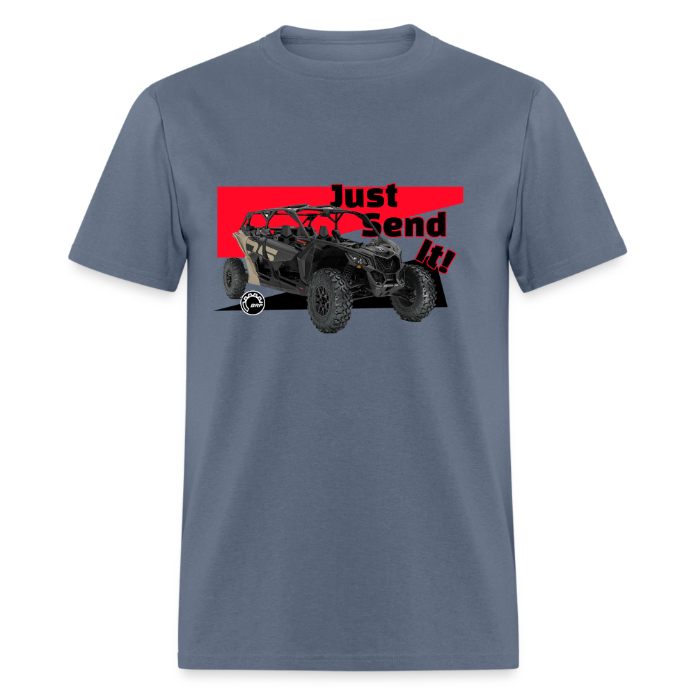 Just Send It SxS Custom Graphic Tee; RZR, Talon, KRX, Can-am, - denim