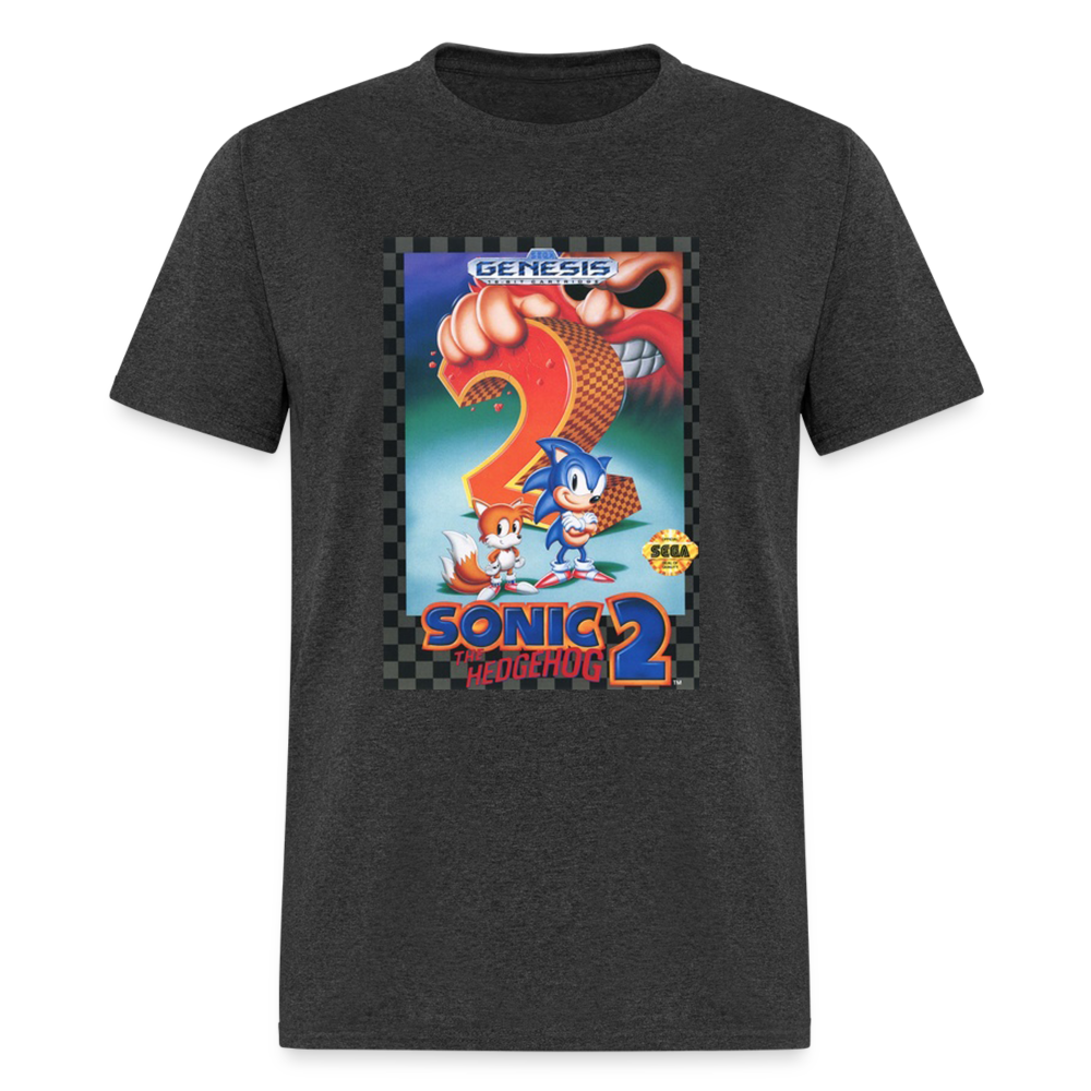 Sonic 1 Cover Art Graphic Tee - heather black