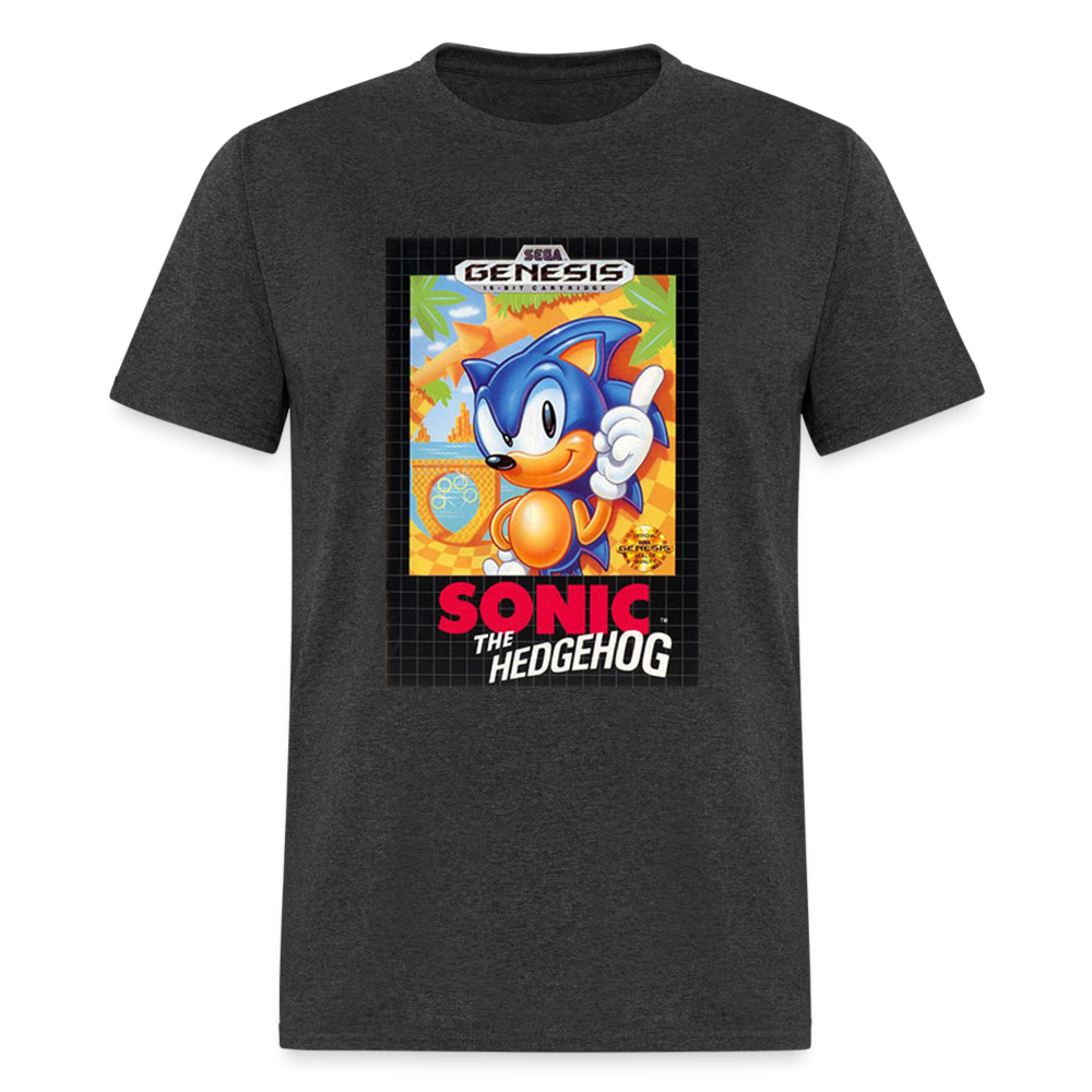 Sonic 1 Cover Art Graphic Tee - heather black