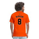 Custom 1982 Topps Cal Ripken Jr. Rookie Card Graphic Tee - orange