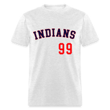 Classic Major League Mens Graphic Jersey Tee: Wild Thing, Jobu, Indians, Cleveland - light heather gray