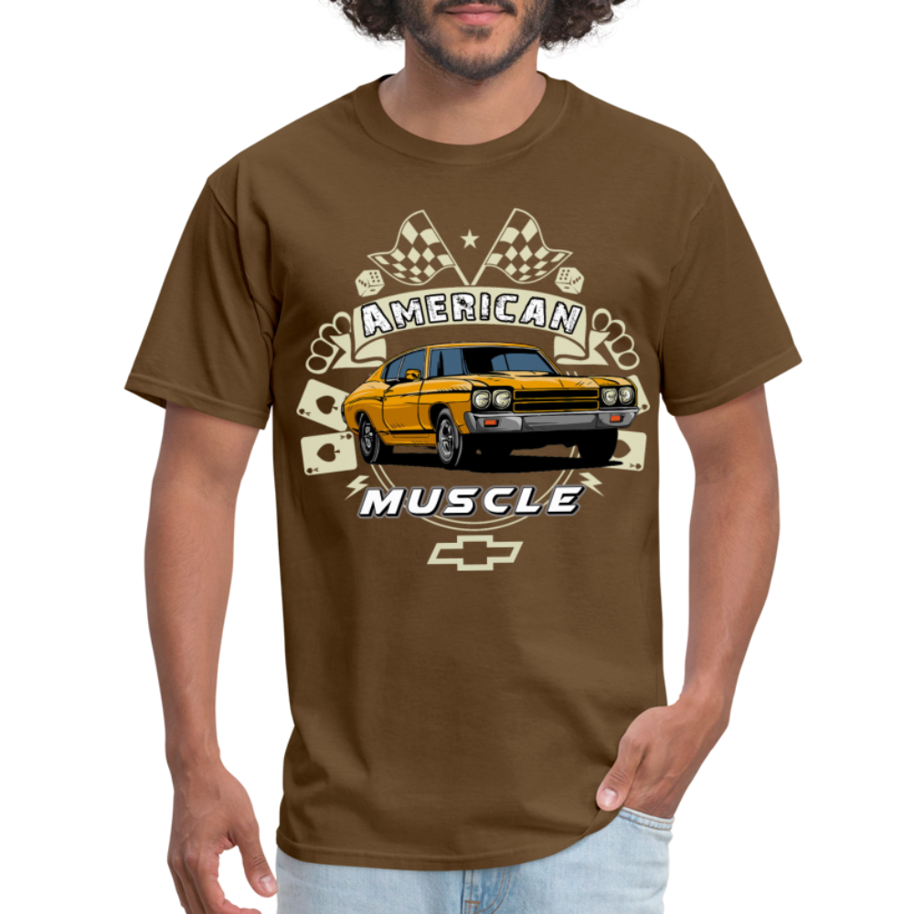 Chevy Muscle Chevelle Graphic Tee - brown