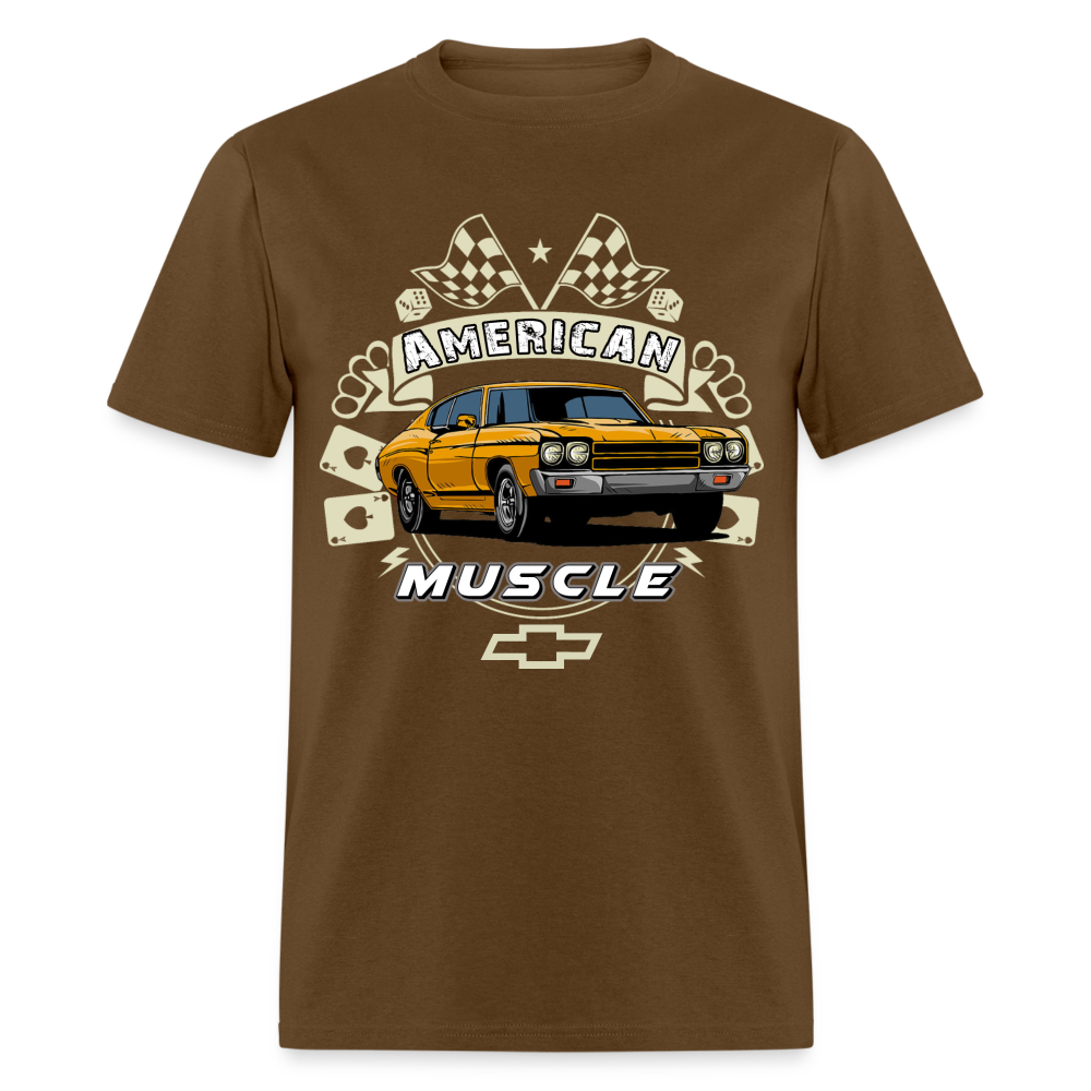 Chevy Muscle Chevelle Graphic Tee - brown