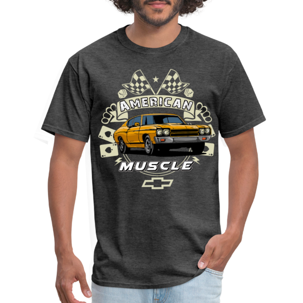 Chevy Muscle Chevelle Graphic Tee - heather black