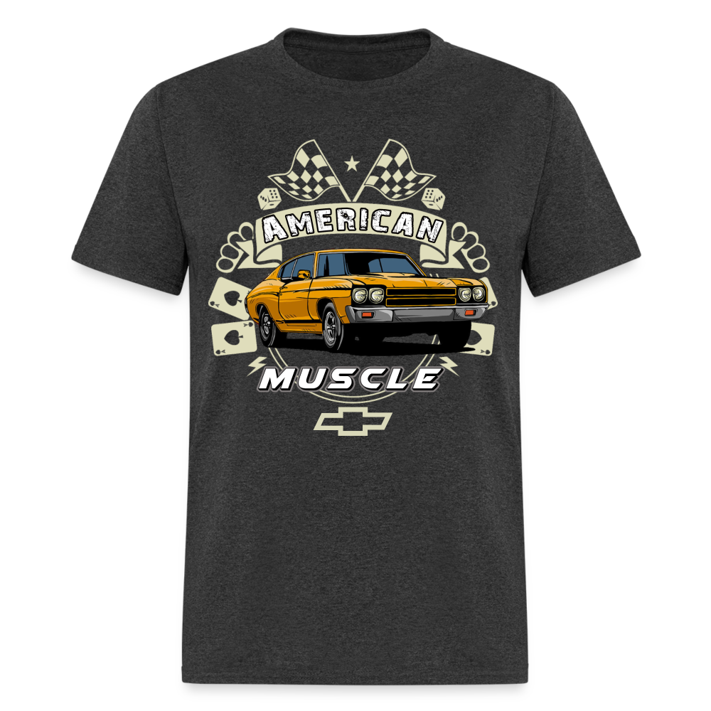 Chevy Muscle Chevelle Graphic Tee - heather black