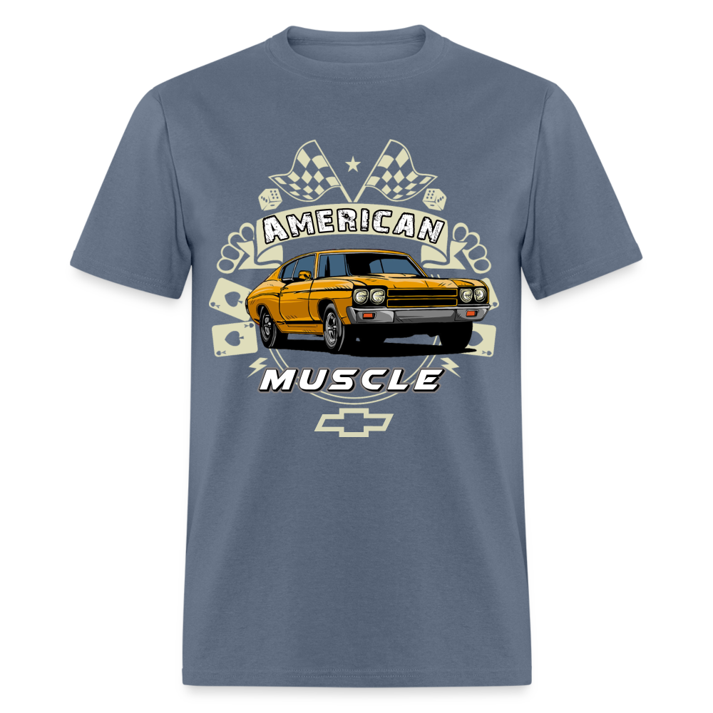 Chevy Muscle Chevelle Graphic Tee - denim