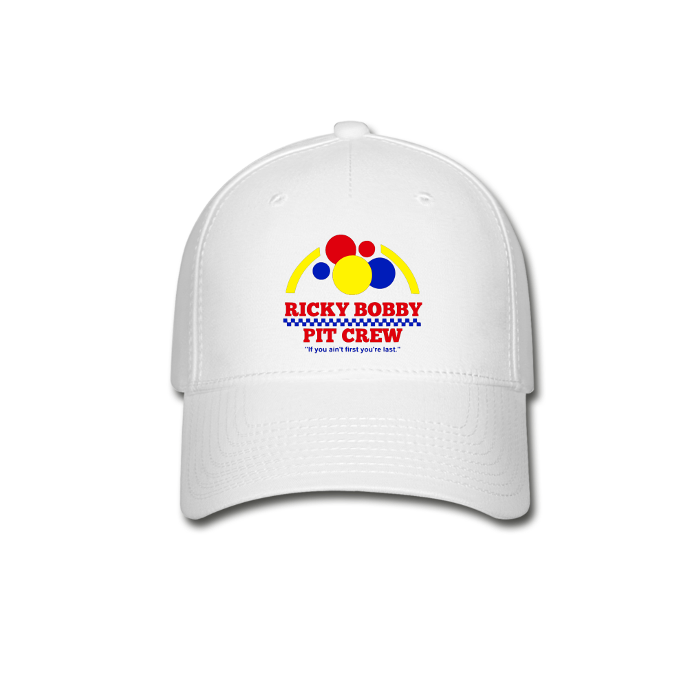 Ricky Bobby Pit Crew Flex Fit Baseball Cap - white